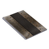 Grunge metalen achtergrond notitieboek (Rechterzijde)