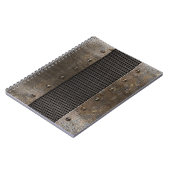 Grunge metalen achtergrond notitieboek (Linkerzijde)