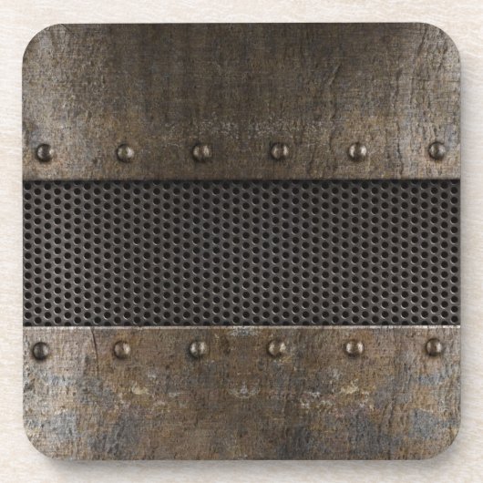 Grunge metalen achtergrond onderzetter (Voorkant)