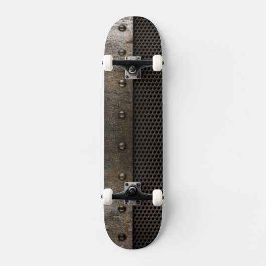 Grunge metalen achtergrond persoonlijk skateboard (Voorkant)