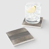 Grunge metalen achtergrond stenen onderzetter (Zijkant)