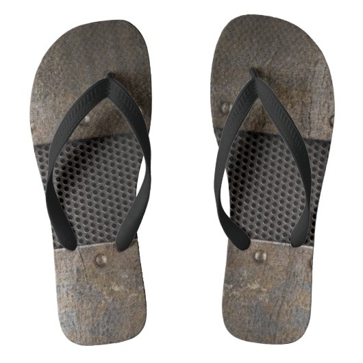 Grunge metalen achtergrond teenslippers (Voetbed)