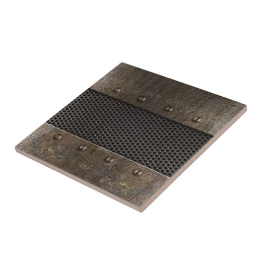 Grunge metalen achtergrond tegeltje (Zijkant)