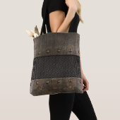 Grunge metalen achtergrond tote bag (Dichtbij)