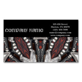 grunge metalen biker leer Auto reparatie Mechanic Magnetisch Visitekaartje