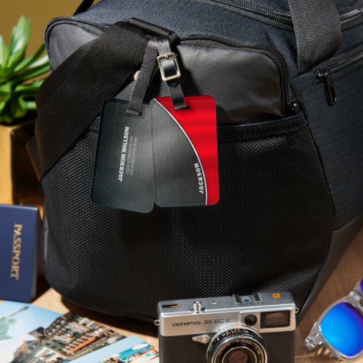 Grunge Metallic achtergronden Bagagelabel (Voorkant /achterkant)