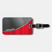 Grunge Metallic achtergronden Bagagelabel (Voorkant horizontaal)