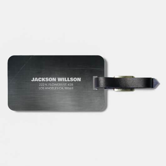 Grunge Metallic achtergronden Bagagelabel (Achterkant horizontaal)