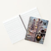 Grunge Metallic Secret Heart Diary Notitieboek (Binnen)