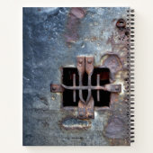 Grunge Metallic Secret Heart Diary Notitieboek (Achterkant)