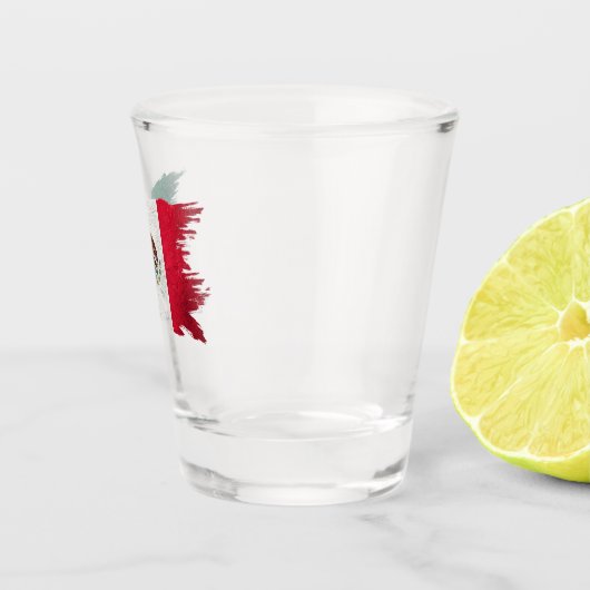 Grunge Mexico flag, Brush lag, Mexicaanse vlag Shot Glas (Rechts)