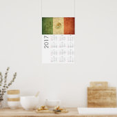 Grunge Mexico Vlag Agenda 2017 Poster (Keuken)
