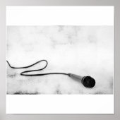 Grunge-microfoon Poster (Voorkant)