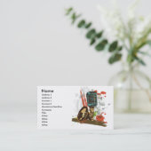 Grunge  microfoon vector visitekaartje (Staand voorkant)