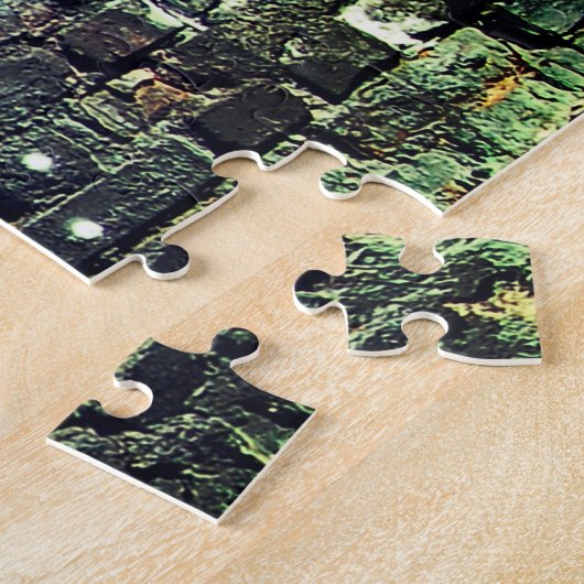 Grunge Modern Space Astronaut Street Art Legpuzzel (Zijkant)