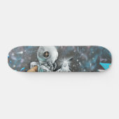 Grunge Modern Space Astronaut Street Art Persoonlijk Skateboard (Horizontaal)