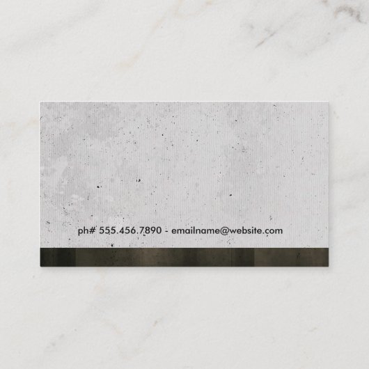 Grunge Moderne stijlversim Visitekaartje (Achterkant)