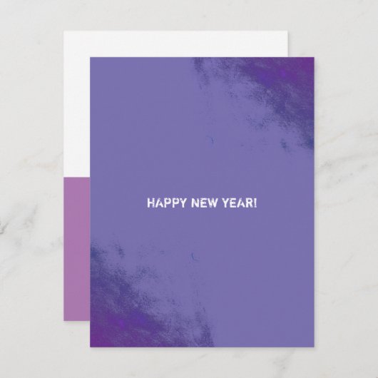 Grunge Monochrome Corporate Smudges QR Code Feestdagenkaart (Voorkant / Achterkant)