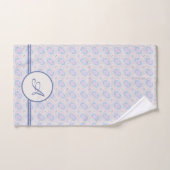 Grunge Monogram | Buitengewoon vierkant en blauw p Bad Handdoek (Handdoek)