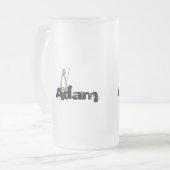 Grunge Monogrammed Matglas Bierpul (Voorkant links)