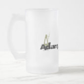 Grunge Monogrammed Matglas Bierpul (Links)