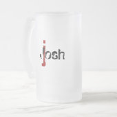 Grunge Monogrammed Matglas Bierpul (Voorkant links)
