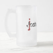 Grunge Monogrammed Matglas Bierpul (Links)