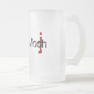 Grunge Monogrammed Matglas Bierpul