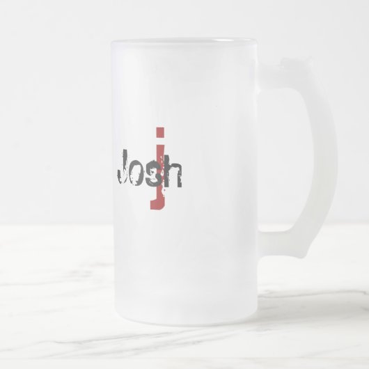 Grunge Monogrammed Matglas Bierpul (Rechts)