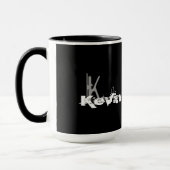 Grunge Monogrammed Mok (Links)