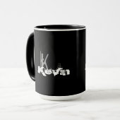 Grunge Monogrammed Mok (Voorkant links)