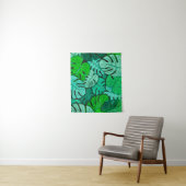 Grunge Monstera Bladeren No. 2 Klein Wandkleed (In situ)