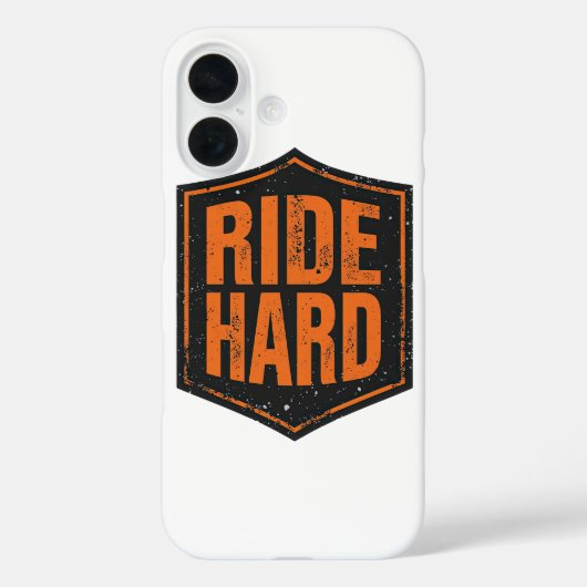 Grunge Motorcycle "Ride Hard" Shield Case-Mate iPhone Case (Achterkant)