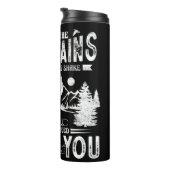 Grunge Mountain Scripture Love Design Thermosbeker (Geroteerd rechts)