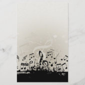 Grunge Music Design Stationery Briefpapier (Voorkant)