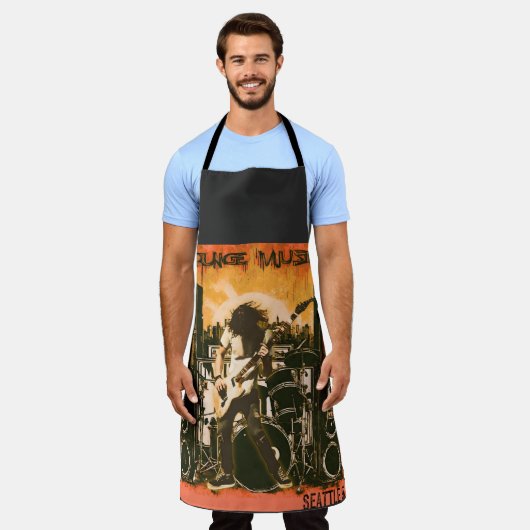 Grunge Music Seattle 1991 Schort (Gedragen)