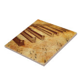 Grunge Music Sheet Piano Keys Tegeltje (Zijkant)