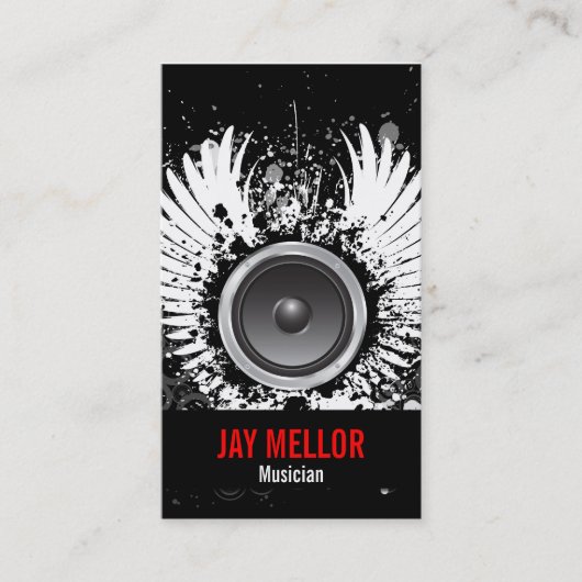 Grunge Music Visitekaartje (Voorkant)