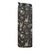Grunge muziek schedel crossbones patroon thermosbeker (Geroteerd rechts)
