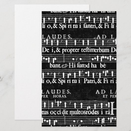 grunge muzieknoten briefpapier (Voorkant / Achterkant)