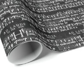 grunge muzieknoten cadeaupapier (Rol Hoek)