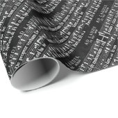 grunge muzieknoten cadeaupapier (Rol Hoek)