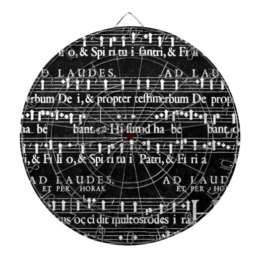 grunge muzieknoten dartbord (Voorkant)