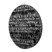 grunge muzieknoten dartbord (Voorkant Rechts)