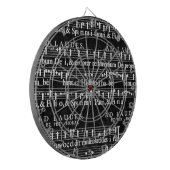 grunge muzieknoten dartbord (Voorkant Links)