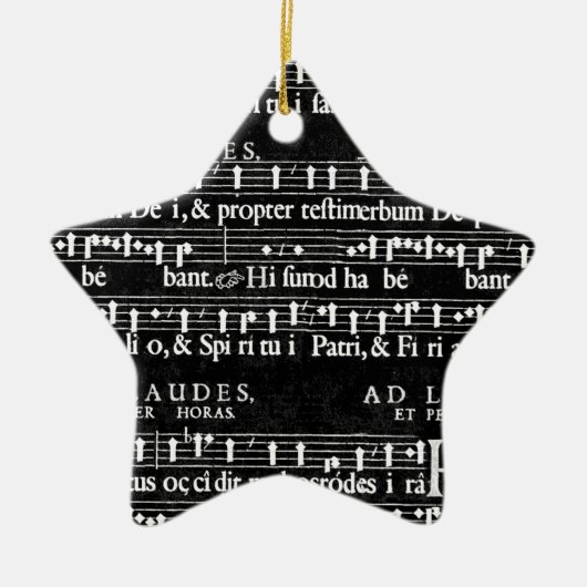 grunge muzieknoten keramisch ornament (Voorkant)