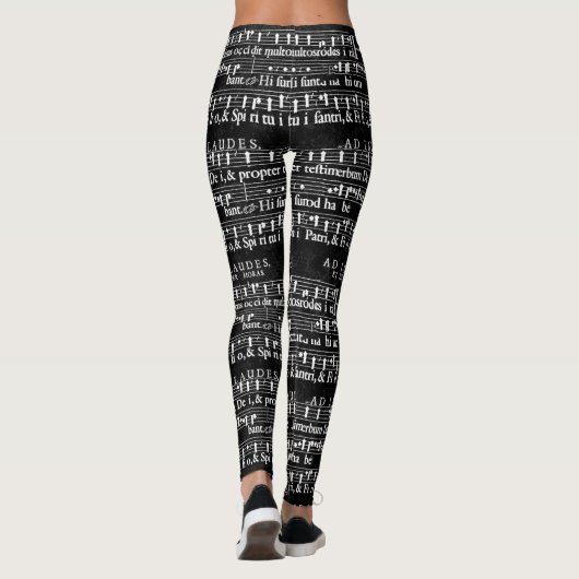 grunge muzieknoten leggings (Achterkant)