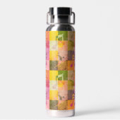 Grunge muzieknoten | Muziek thema kunst Waterfles (Achterkant)