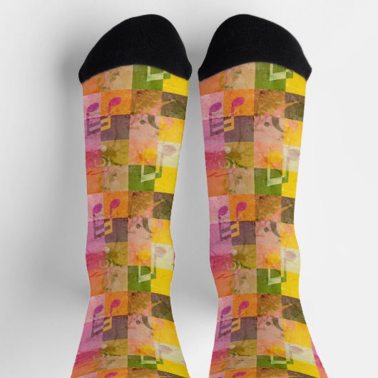 Grunge Muzieksymbolen | Esthetische muziekkunst Sokken (Top)