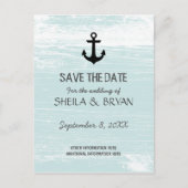 Grunge Nautical Save the Date Briefkaart (Voorkant)